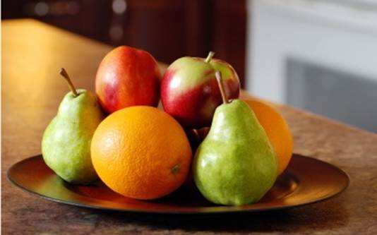 plate of fruit