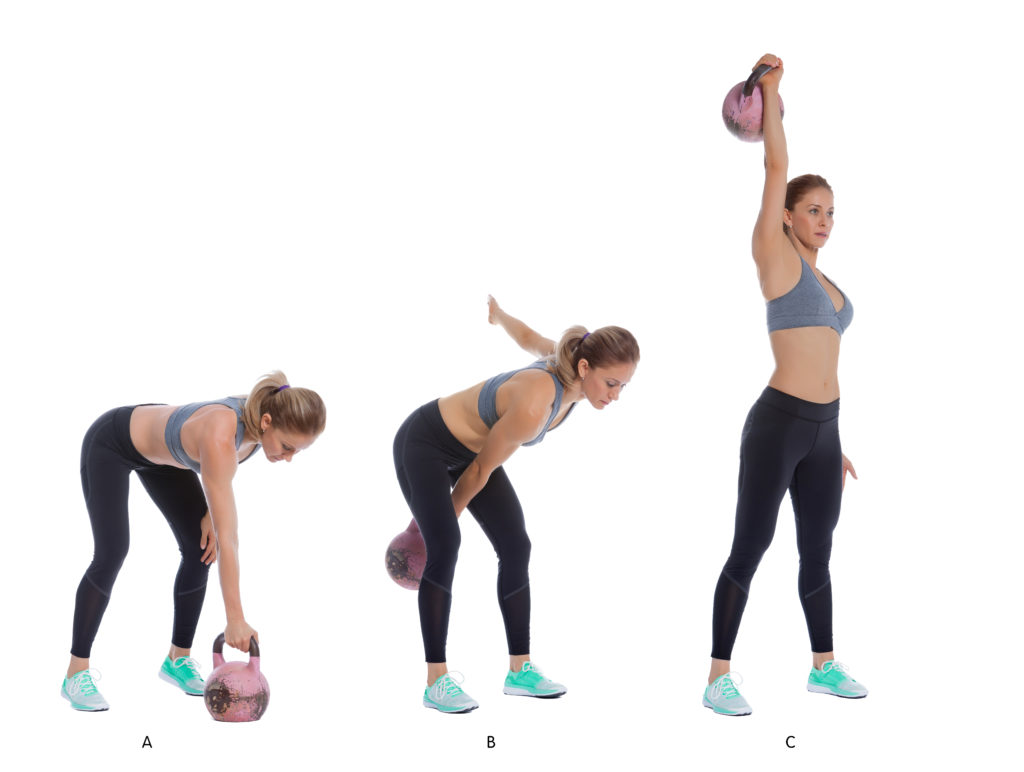 One arm kettlebell snatch