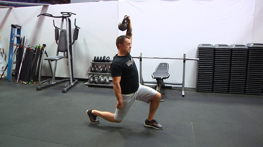 kettlebell lunge