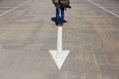 arrow on road