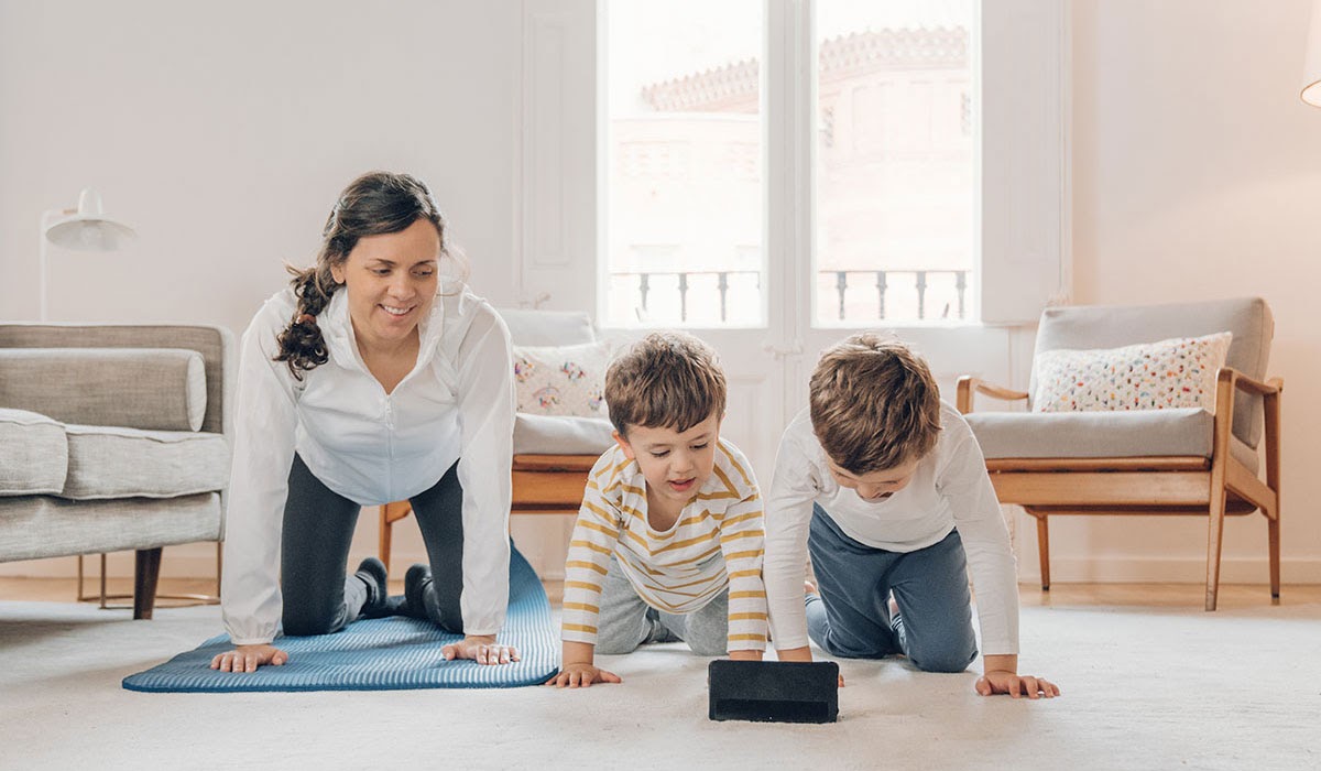 working out with your kids